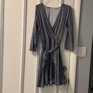 Blue and white  long sleeved sailing ⛵️ dress